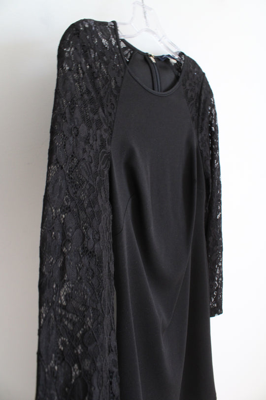 NEW Tommy Hilfiger Black Lace Sleeved Dress | 6