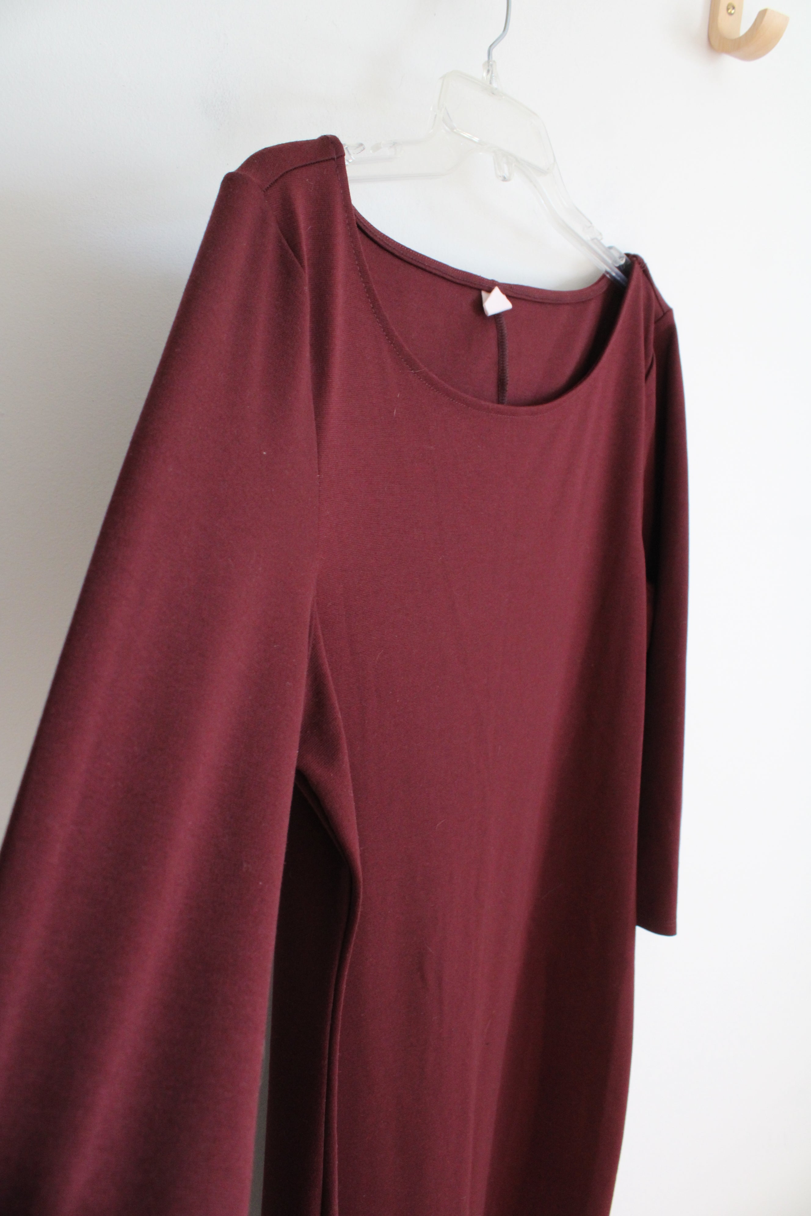 Old Navy Maroon Knit 3/4 Dress | L  Jubilee Thrift