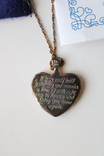 The Bradford Exchange 925 Stamped Heart "If Tears Could Build A Stairway" Necklace