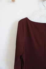 Old Navy Maroon Knit 3/4 Dress | L