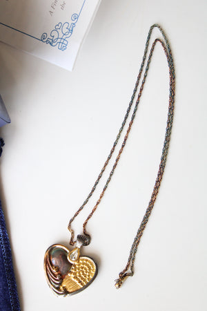 The Bradford Exchange 925 Stamped Heart "If Tears Could Build A Stairway" Necklace