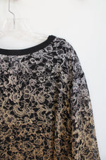 NEW Catherines Black & Tan Shimmer Ombre Top | 4X