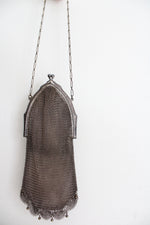 Sterling Silver Chain Mail Antique Purse