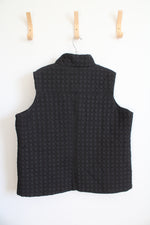 Keren Hart Black Quilted Vest | 3X