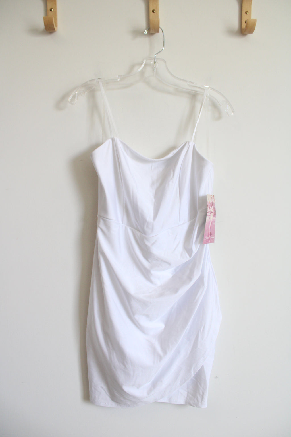 NEW Emerald Sundae White Fitted Mini Dress | L