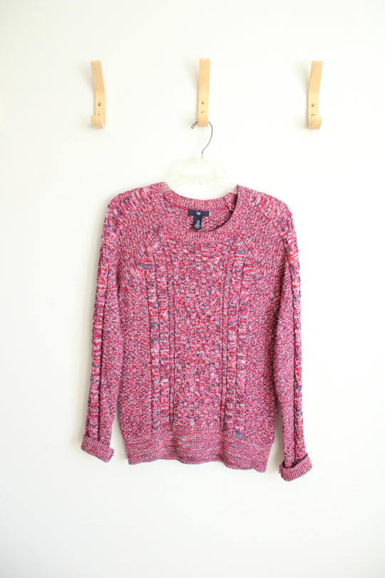 Gap Wavy Pink Cable Knit Sweater | XS