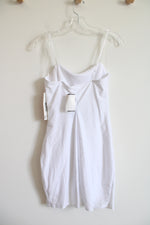 NEW Emerald Sundae White Fitted Mini Dress | L