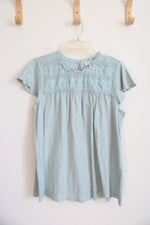 NEW Ella Moss Light Blue Ruffled Top | M
