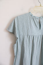 NEW Ella Moss Light Blue Ruffled Top | M