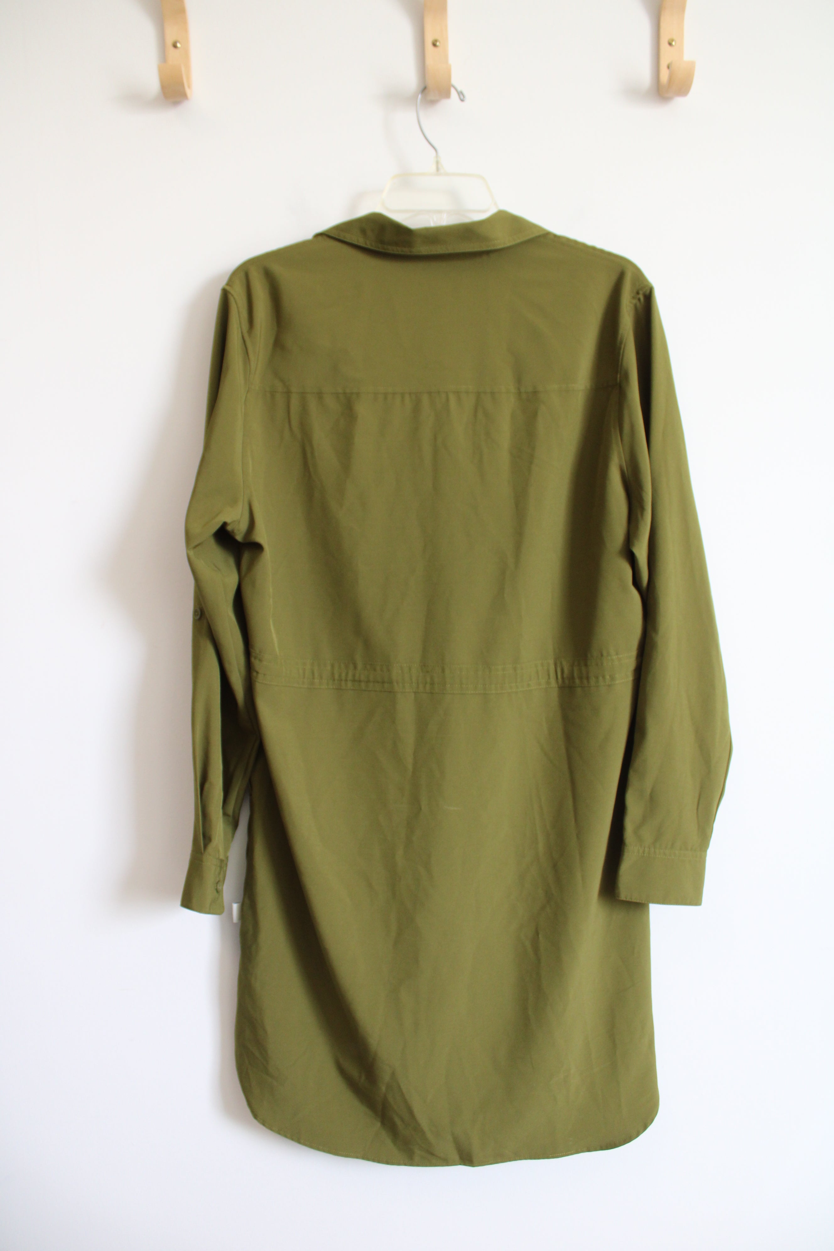 Shore To Summit Olive Green Long Sleeved Dress | L
