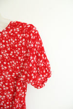 Abercrombie & Fitch Red Floral Crop Top | S