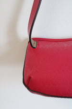 Michael Kors Logo Jet Set  Hot Pink Leather Crossbody Bag