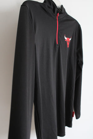 NBA Chicago Bulls Black 1/4 Zip Shirt | Youth XL (18-20)