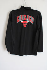 NBA Chicago Bulls Black 1/4 Zip Shirt | Youth XL (18-20)