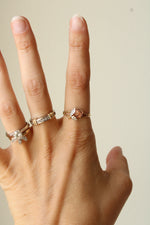 14K Tri-Tone Gold Rose Ring | Size 8.75