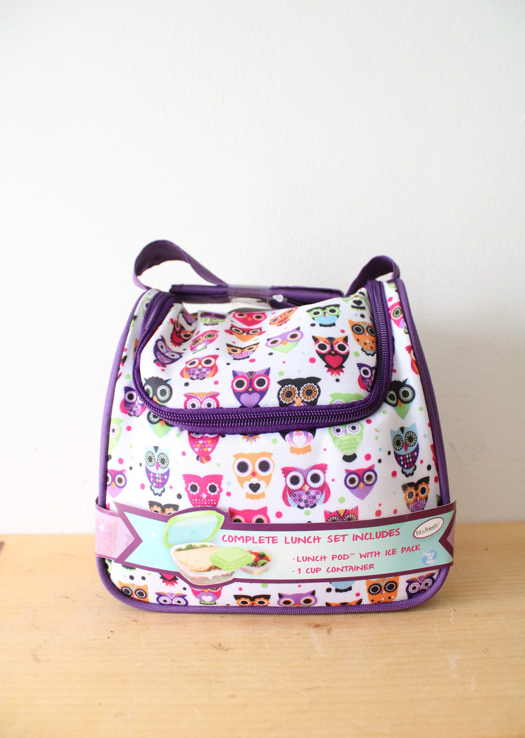 NEW Fit & Fresh Hoot Owl Complete Lunch Set & Insulated Lunch Bag
