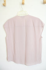 J.Crew Grosgrain Ribbon Sleeveless Light Mauve Blouse | 2