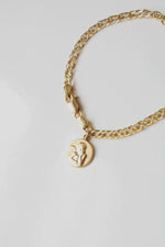14K Yellow Gold Cherub Charm Chain Bracelet