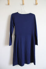 J.Crew Blue Front Tie Knit Dress | XS