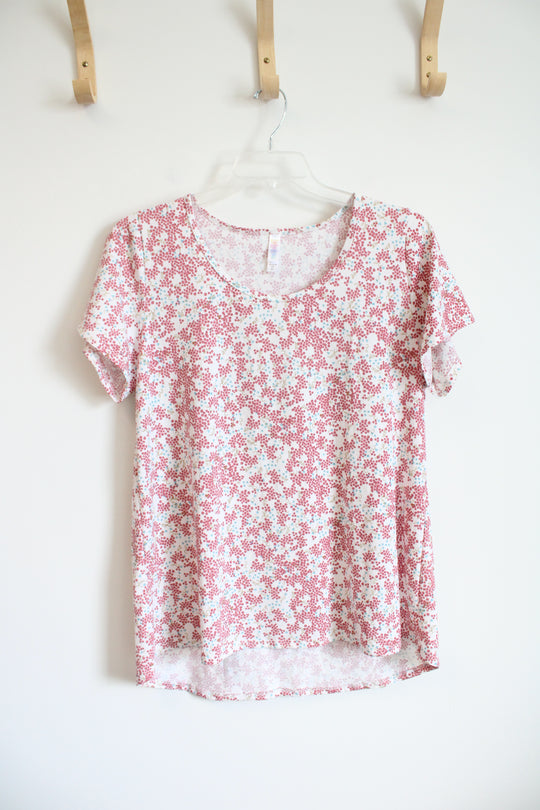 LuLaRoe Pink & Blue Patterned Top | XL