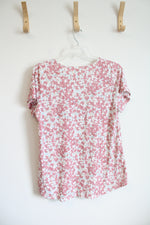 LuLaRoe Pink & Blue Patterned Top | XL