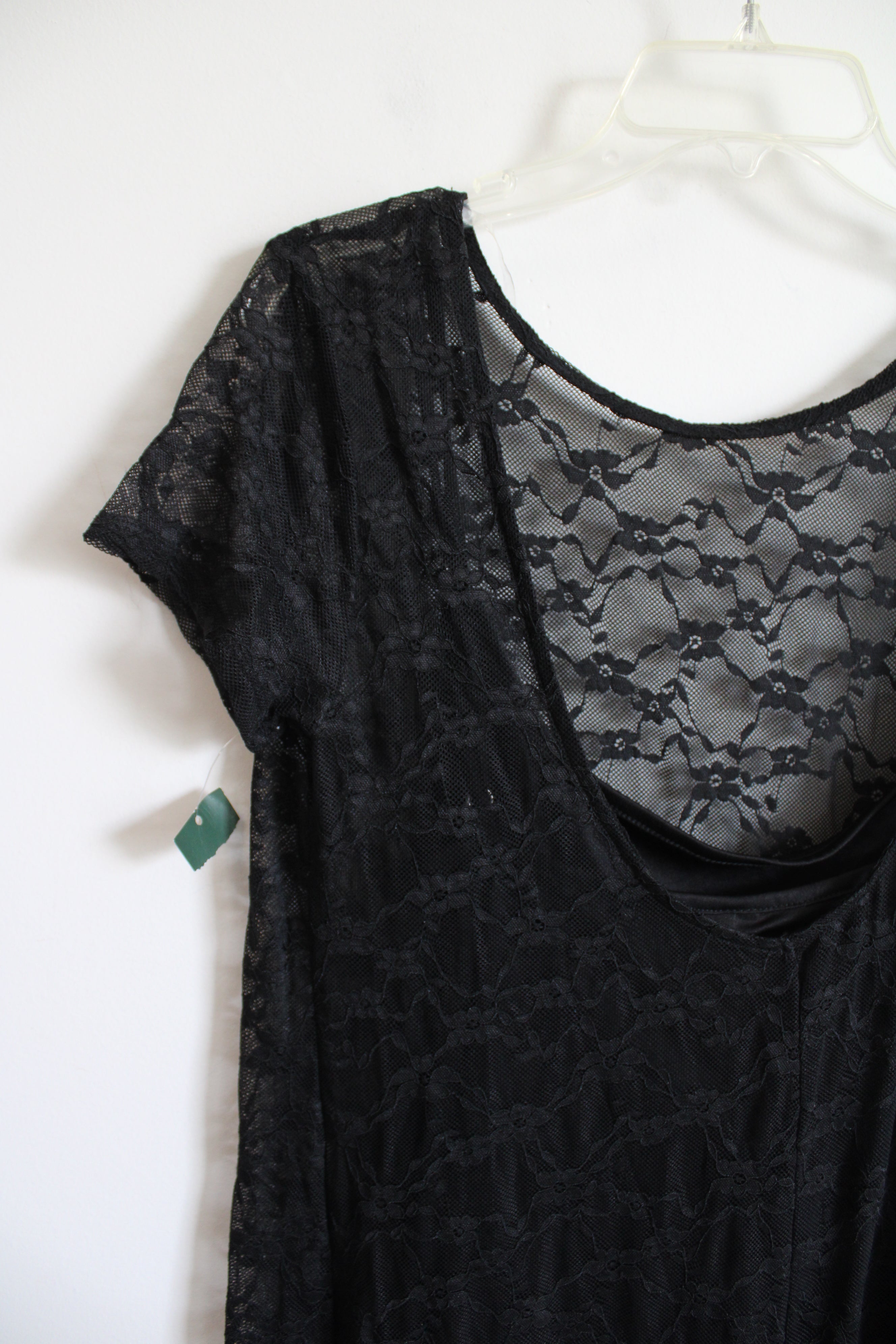 NEW Wild Fable Black Scoop Back Lace Maxi Dress | XL