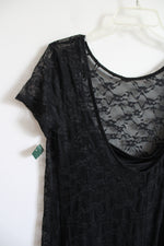 NEW Wild Fable Black Scoop Back Lace Maxi Dress | XL