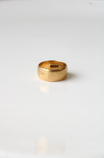 18K Yellow Gold Wide Band Ring | Size 5.5