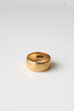 18K Yellow Gold Wide Band Ring | Size 5.5