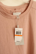 NEW Cupio Dusty pink Snap Quarter Sleeve Oversized Fit Top | S