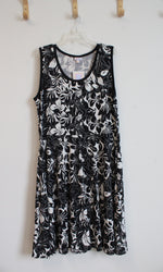 NEW LuLaRoe Black & White Floral Nicki Dress | 3XL