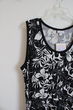 NEW LuLaRoe Black & White Floral Nicki Dress | 3XL