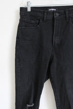 Express Skinny High Rise Perfect Denim Black Jeans | 4
