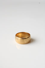18K Yellow Gold Wide Band Ring | Size 5.5