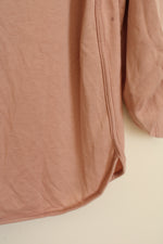 NEW Cupio Dusty pink Snap Quarter Sleeve Oversized Fit Top | S