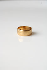 18K Yellow Gold Wide Band Ring | Size 5.5