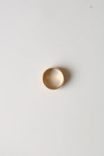 18K Yellow Gold Wide Band Ring | Size 5.5
