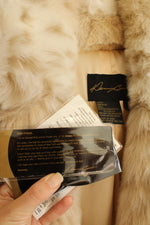 NEW Dennis Basso Floor Length Cheetah Print Faux Fur Jacket | M