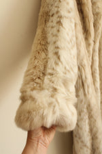 NEW Dennis Basso Floor Length Cheetah Print Faux Fur Jacket | M