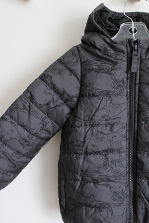 Carter's Black Dinosaur Print Coat | 2T