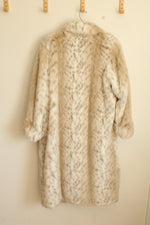 NEW Dennis Basso Floor Length Cheetah Print Faux Fur Jacket | M