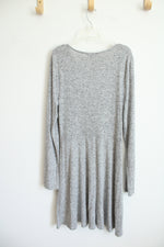 Express Heather Gray Neckline Wrap Sweater dress | M