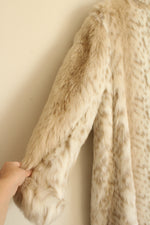 NEW Dennis Basso Floor Length Cheetah Print Faux Fur Jacket | M