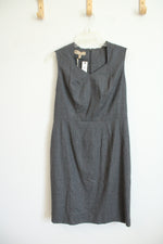 NEW Talbots Luxe Italian Gray Wool Sheath Dress | 8 Petite