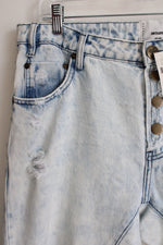 NEW OneTeaspoon Anthropologie Acid Wash Distressed Denim High Rise Jeans | 30