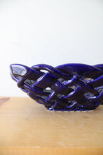 Primo'GI Cobalt Blue Lattice Square Ceramic Dish