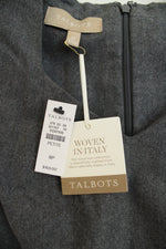 NEW Talbots Luxe Italian Gray Wool Sheath Dress | 8 Petite
