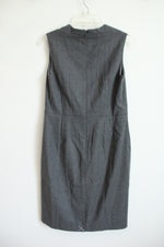 NEW Talbots Luxe Italian Gray Wool Sheath Dress | 8 Petite