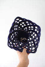 Primo'GI Cobalt Blue Lattice Square Ceramic Dish