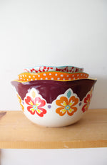 The Pioneer Woman Flea Market Scalloped Edged Colorful Mixing Bowls | Set Of 3